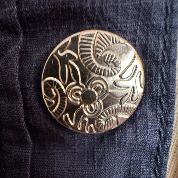 Dress Barn Navy Blue Utility Jacket With Cinched Waist Size Large - Picture 4 of 9